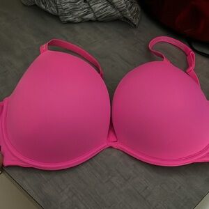 DD 38 Victoria Secret Sexy Pink Bra with Rhinestone Straps